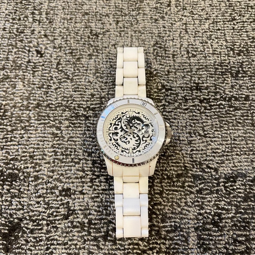 White ToyWatch Yin Yang